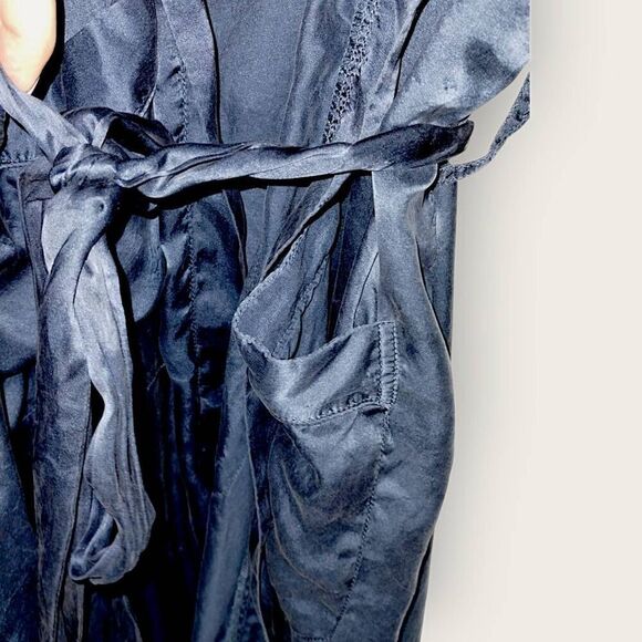 Superman DC Comics Robe Mens One Size Silk‎ Kimono 1999 Belt Vintage - Picture 9 of 11